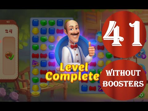 Homescapes Level 41 - [12 moves] [2022] [HD] solution of Level 41 Homescapes[No Boosters]