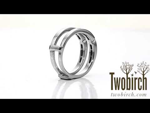 0.48ct. X Shared Prong Jacket Ring Guard - TwoBirch TB-GUARD-0048-WG-H
