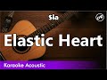 Sia - Elastic Heart (SLOW karaoke acoustic)