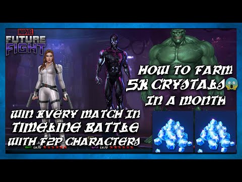 How To Farm 5K Crystals In A Month || Timeline Battle Guide || Using F2P Characters