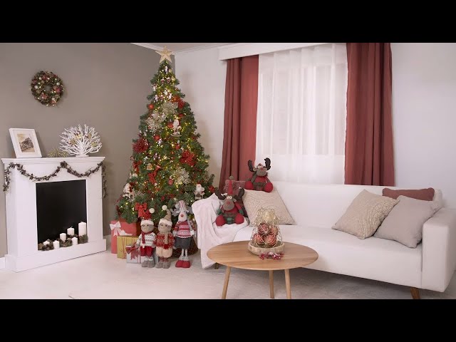 Vídeo relacionado con (Rojo) - RAZ Imports - Guirnalda de Bolas de Navidad Rojas de 1,2 m
