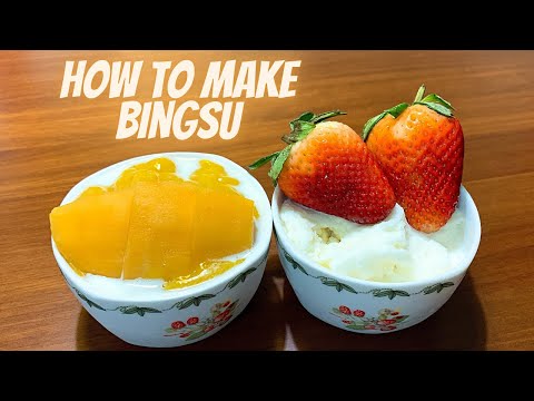 How To Make Bingsu (Korean Shaved Ice) with NO MACHINE | KOREAN DESSERT RECIPE | MANGO BINGSU
