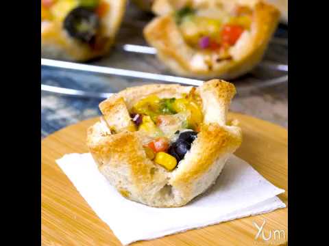 Bread Pizza Cups | Bread Pizza Cups recipe