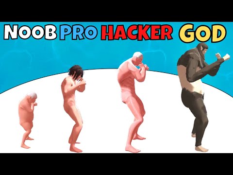 NOOB vs PRO vs HACKER vs GOD in Titan Rush 3D Gameplay Part 1 | All Levels (Android, iOS)