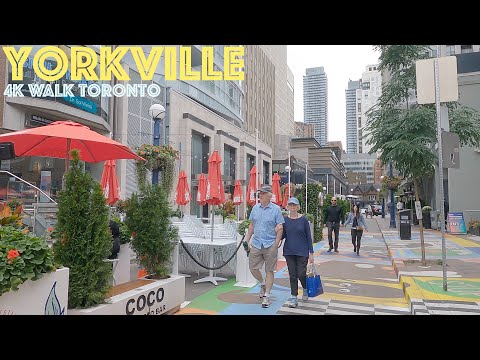 Yorkville on Sunday morning (September 2021): 4K Slow Walk Downtown Toronto, Canada