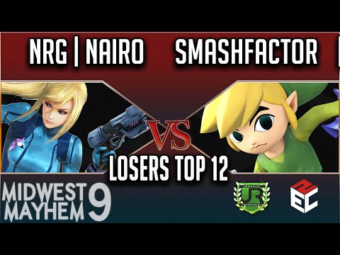 Midwest Mayhem 9 LOSERS TOP 12 - NRG | Nairo (Zero Suit Samus) vs SmashFactor | Das (Toon Link)