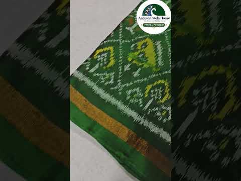 Green Nanu Narikunj Single Ikat Silk Stole