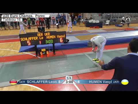 2020 xx T16 05 M S Individual Porec CRO ZC Juniors GREEN HUMEN UKR vs SCHLAFFER GER