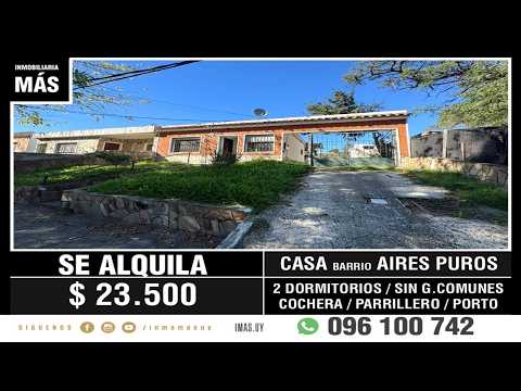 Video de YouTube - Casa Alquiler Cochera Aires Puros Montevideo iMas.uy LM *