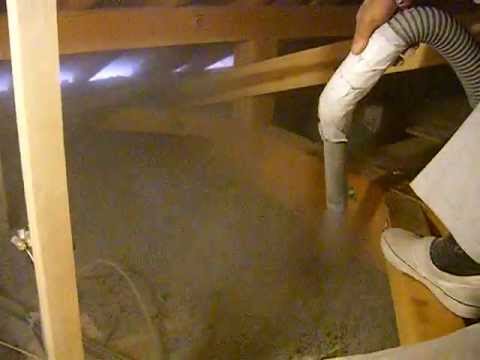 セルローズファイバーの天井施工動画サムネイル