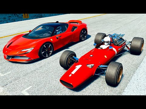 Ferrari F1 1967 vs Ferrari SF90 Stradale at Monza GP