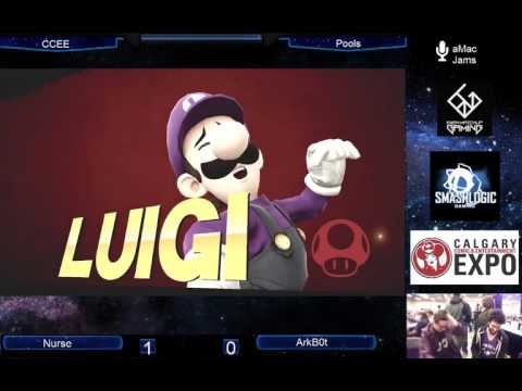 CCEE 2017 Smash 4 Singles - Nurse (Luigi) Vs. F$B | Arkb0t (Meta Knight, Mewtwo) - Pool B4 WSF