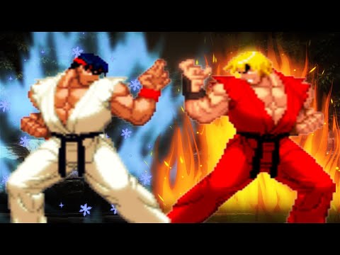 MUGEN 2024 - ICE RYU VS. FIRE KEN (WITH DIALOGUE) INSANE BATTLE!!!