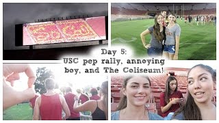College Vlog Day 5 | USC pep rally, annoying boy, and The Coliseum