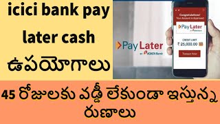 icici bank pay later option | interest free loans | small loans | shopping credit |upi transfers