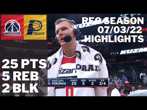 Kristaps Porzingis vs Pacers: 25 pts, 5 reb, 2 blk HIGHLIGHTS 2021/22 Regular Season [07.03.22.]