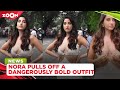 Nora Fatehi Sets The Temperature Soaring With Her Sensuous Look In Her BOLD Cut Out White Dress