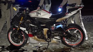 Motorcycle Rider Flees After Crashing | Tustin, CA