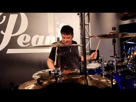 Ray Luzier of Korn at NAMM 2026 - Performance at Pearl Drums