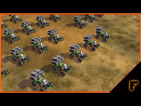 Zero Hour | Price Match - 111 Rocket Buggies vs 50 Overlord Tanks | Command and Conquer Generals
