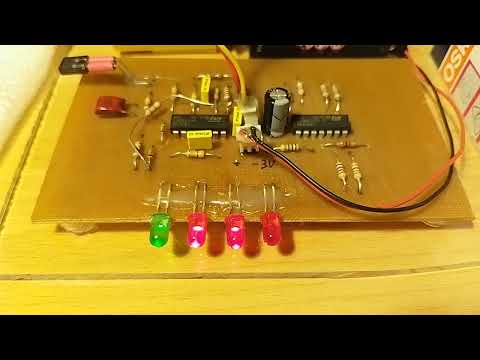 Optical pulsation level indicator exposed with light from a light bulb OSRAM 8.5W