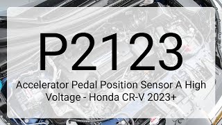 OBD Code p2123 Guide to Repair