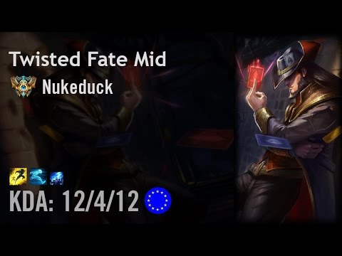 Twisted Fate Mid vs Ryze - Nukeduck - EUW Challenger Patch 6.15