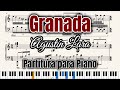 Granada - Agustín Lara - Partitura para Piano