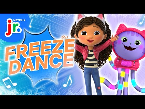 Gabby's Dollhouse FREEZE Dance Challenge! 🎶 Dancing Game for Kids | Netflix Jr
