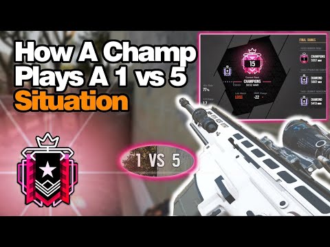 insane 1v5 ace clutch w / iana !!! rainbow six siege ranked highlights ( champion player )