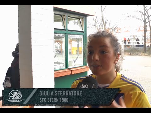 Giulia Sferratore (Stern 1900) und Sven Böttger (SV Blau-Gelb) - Stimmen zum Spiel | SPREEKICK.TV