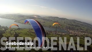 preview picture of video '120916 Paragliding Seebodenalp Massenstart, Ozone Geo 3'