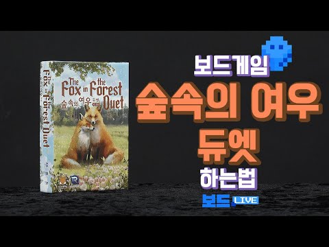 [3분게임요리] 숲 속의 여우 듀엣 보드게임 하는 법