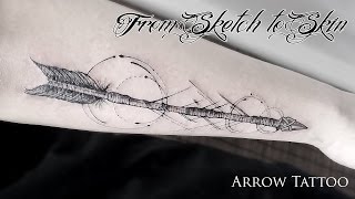 From Sketch to Skin #2 - Arrow Tattoo