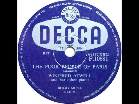 UK New Entry 1956 (39) Winifred Atwell - The Poor People Of Paris