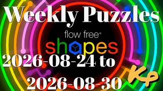 Flow Free Shapes - Weekly Puzzles - Alphabet Challenge - 2026-08-24 to 30 - August 24th to 30th 2026