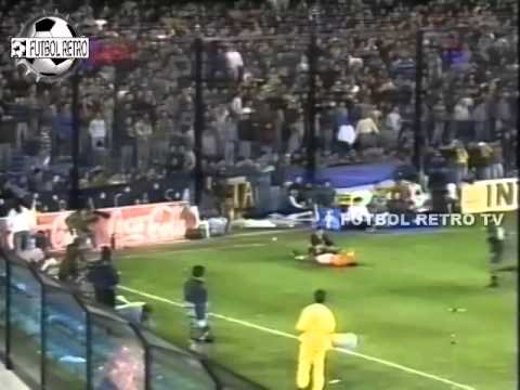 Boca Jrs 3 vs Banfield 2  CLAUSURA 1996 Tchami, Caniggia, Cruz, Baena