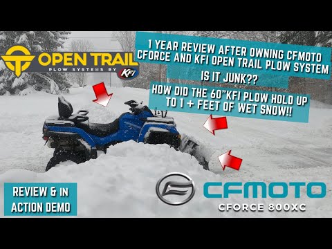 KFI OPEN TRAIL SNOW PLOW & CFMOTO CFORCE ATV COMBO REVIEW AFTER OWNING ONE YEAR. IS IT JUNK NOW?
