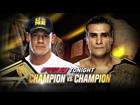 John Cena Vs Alberto del Río Champion Vs Champion - WWE Raw 01/07/2013 (En Español)