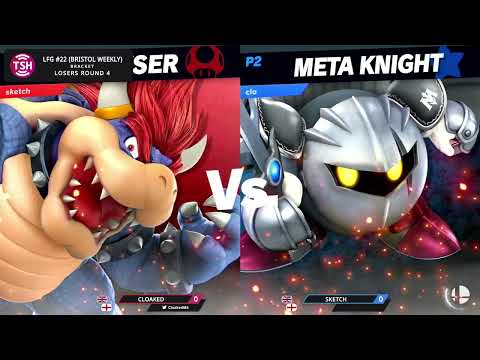 LFG 22 Losers - Cloaked (Metaknight) Vs Sketch (Bowser) Bristol Smash Ultimate Weekly - SSBU