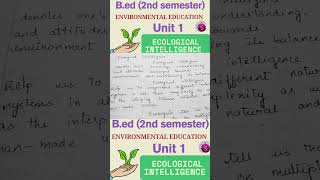 ecological intelligence #starttostudy #environmentaleducation