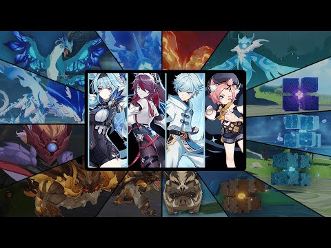 Full Cryo Party Against All Bosses In The Game - Genshin Impact