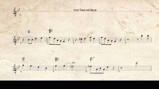 Louis Armstrong jazz trumpet solo - When the Saints go Marching in - Bb transcription