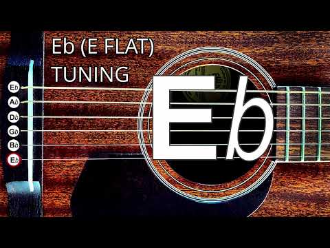 E FLAT TUNING (HALF STEP DOWN FROM STANDARD) | GUITAR TUNER