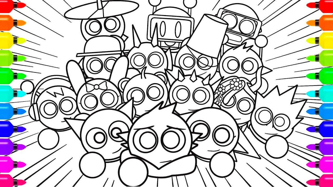 Incredibox Sprunki Coloring Pages  / How to Color all Characters Sprunki Final Season