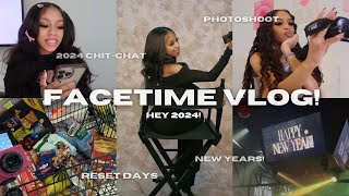 *Facetime Vlog* : HEY 2024!! NEW YEARS! + nights out + reset days + photshoot + chitchat | Yonikkaa