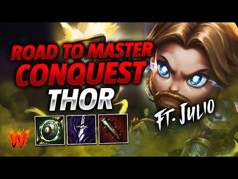 THOR, EL CONTROL GLOBAL ESTA OP ft. Julio - Warchi - Smite Road to Master Conquest