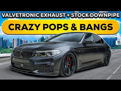 CRAZY POPS & BANGS! - BMW G30 540i Valvetronic Exhaust + Stock Downpipes