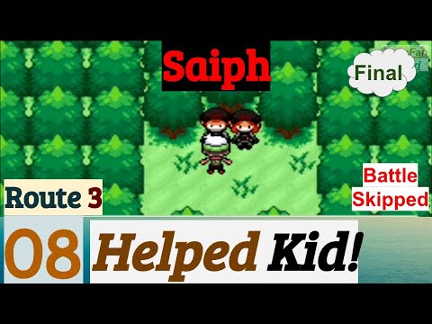 Pokemon Saiph Part 8 PokeFan Helped Kid On Route 3 | GBA Rom Hack