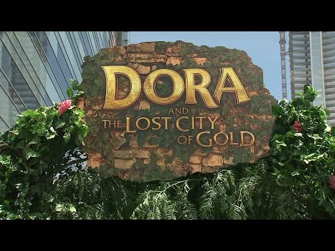 At the premiere for “Dora and the Lost City of Gold,” actress Eva Longoria says she's excited that she's “finally in a movie my son can watch,” with Michael Pena adding his son is also excited. (July 29)